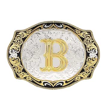 Amazon.com: TRIWORKS Western Belt Buckle Initial Letters